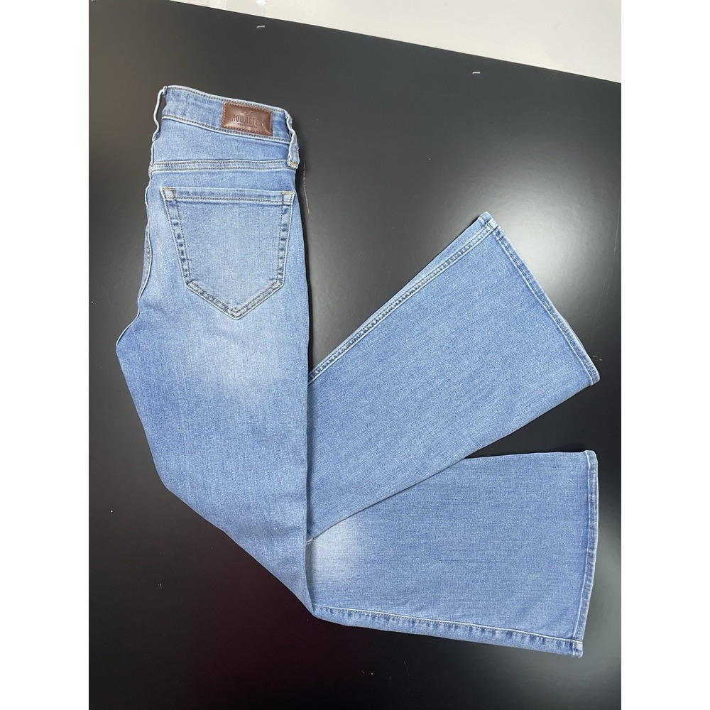 Hollister Y2K Soft Stretch High Rise Flare Jeans Womens 26x28 6S W28S Distressed